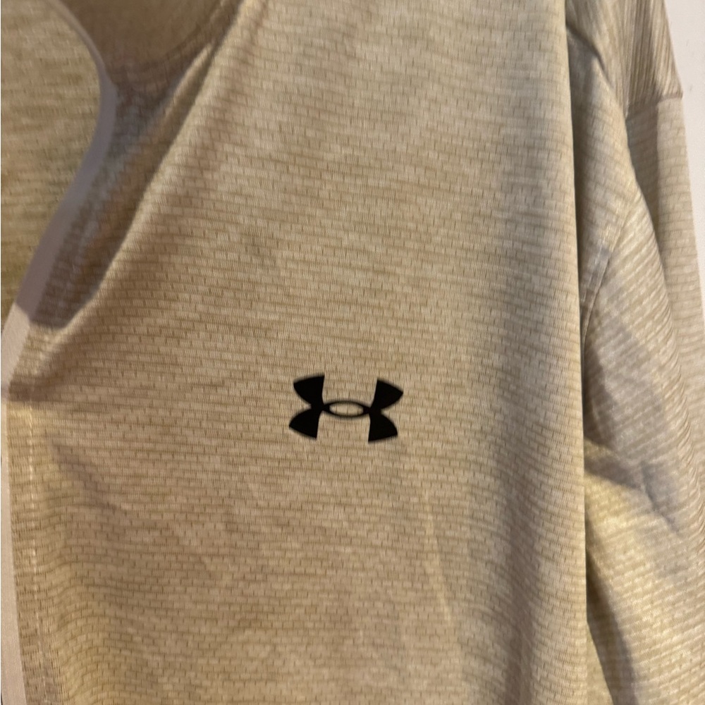 Under Armour Beige Quarter-Zip Pullover-XL - Picture 3 of 5